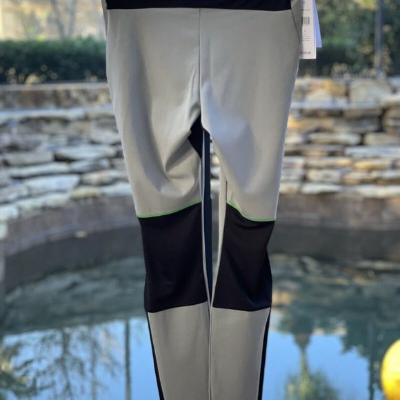 LACOSTE SPORT LEGGINGS ELASTIC BREATHABLE POLYESTER BLACK PANTS [XH1045] - Picture 4 of 7